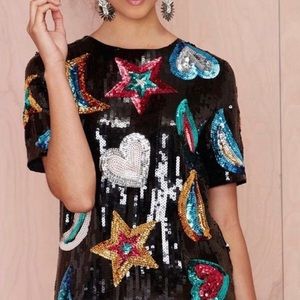 ENDLESS ROSE LUNA SEQUIN DRESS